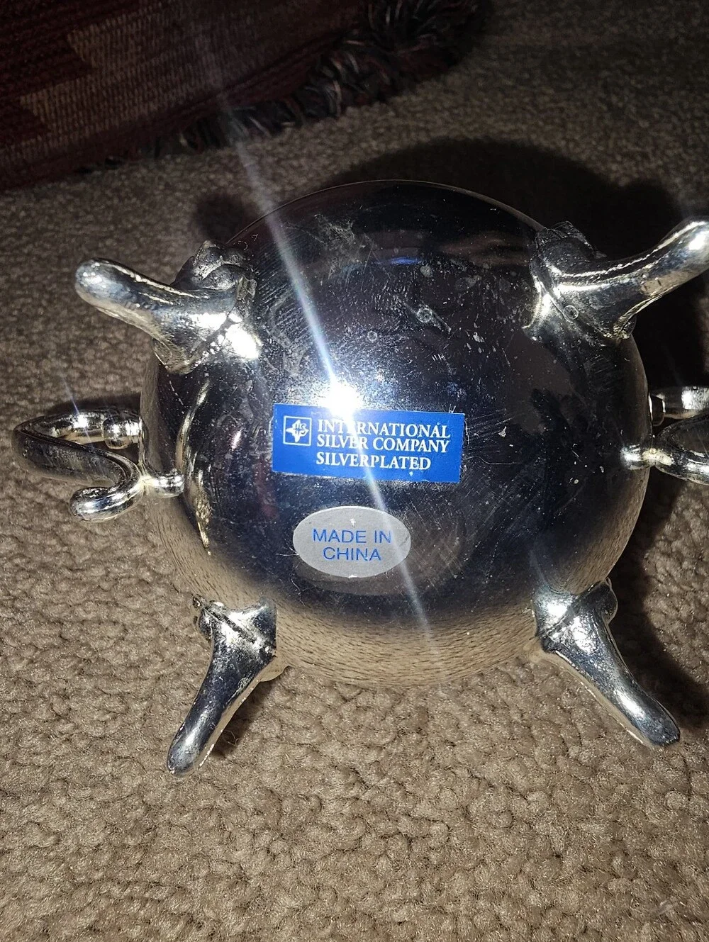Vintage silverplated coffee/tea pot and covered sugar bowl set.